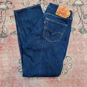 Levi’s 501 Original Fit Jeans 36x32 Dark Wash Button Fly Classic Denim Pants
